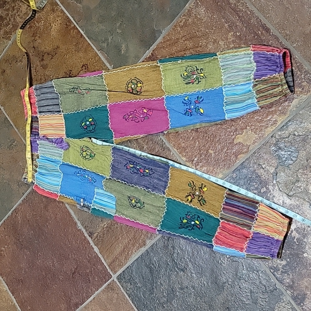 Rising International Patchwork Side Pocket Hippie… - image 2